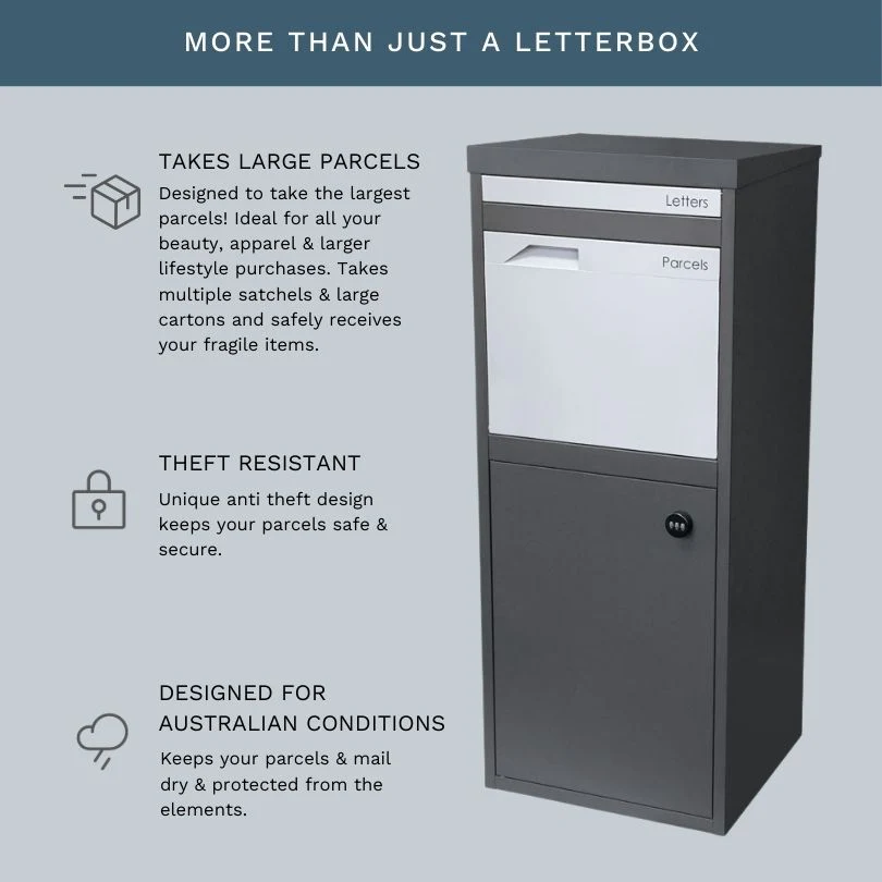 Parcel Pal 2 Pillar Letterbox - Charcoal - Image 19
