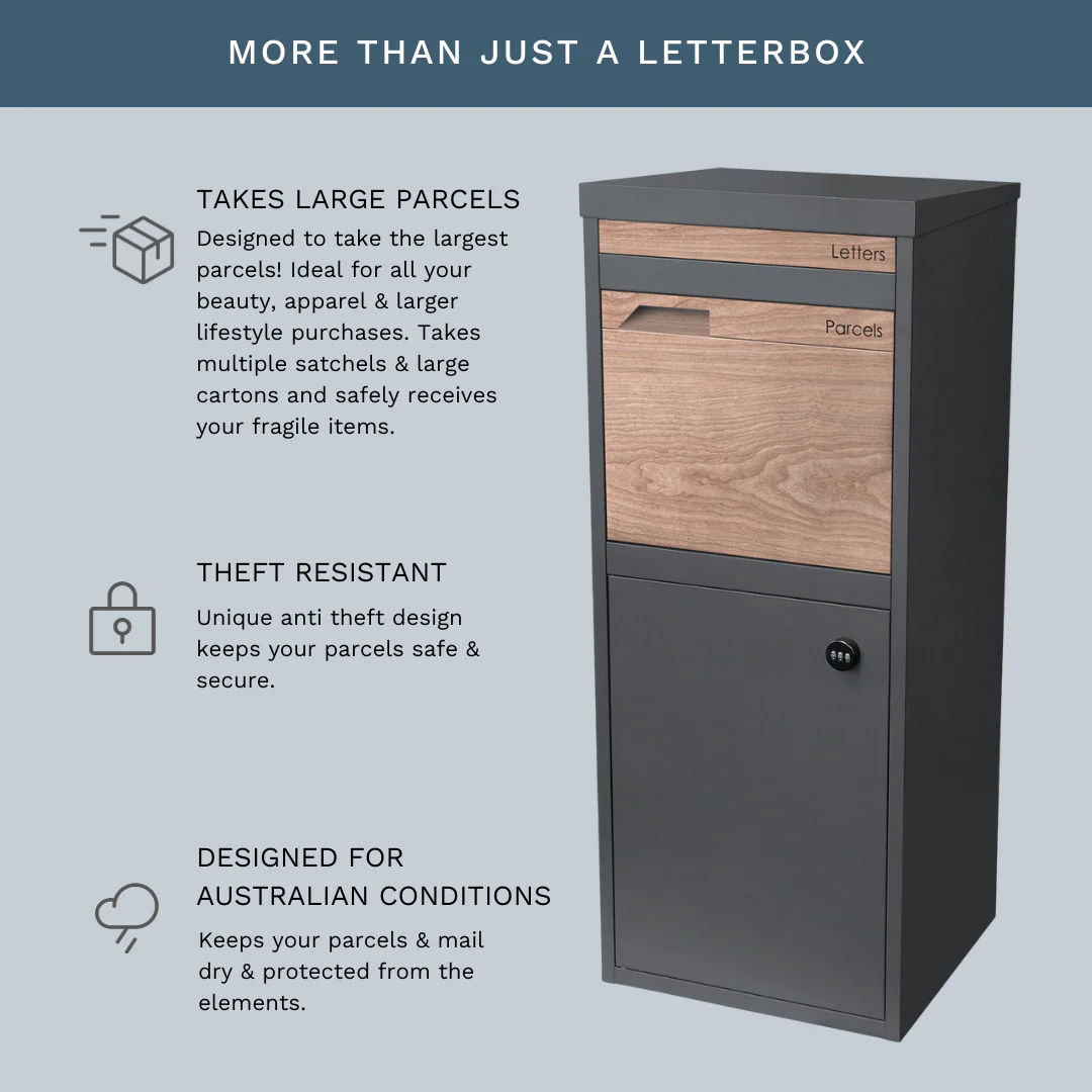 Parcel Pal 2 Pillar Letterbox - Charcoal - Image 20