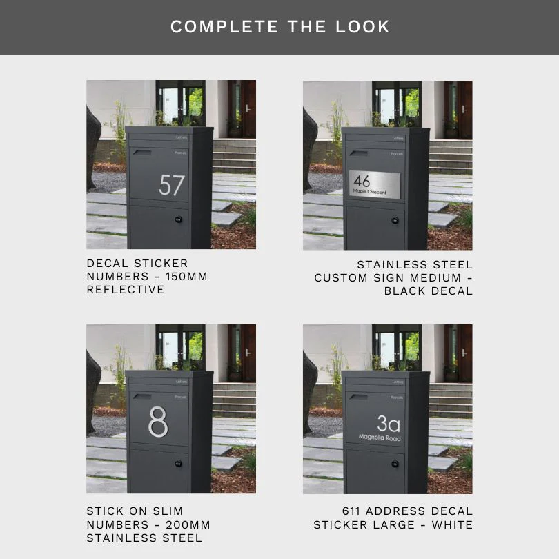 Parcel Pal 2 Pillar Letterbox - Charcoal - Image 24
