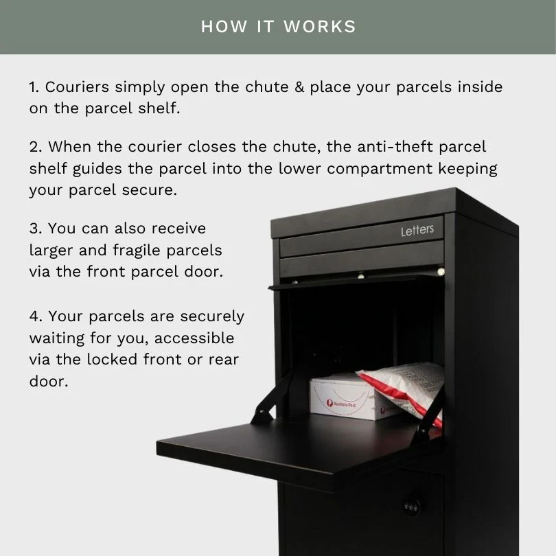 Parcel Pal 2 Pillar Letterbox - Charcoal - Image 27