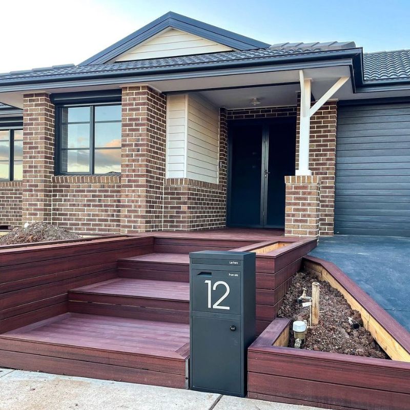 Parcel Pal 2 Pillar Letterbox - Charcoal - Image 9