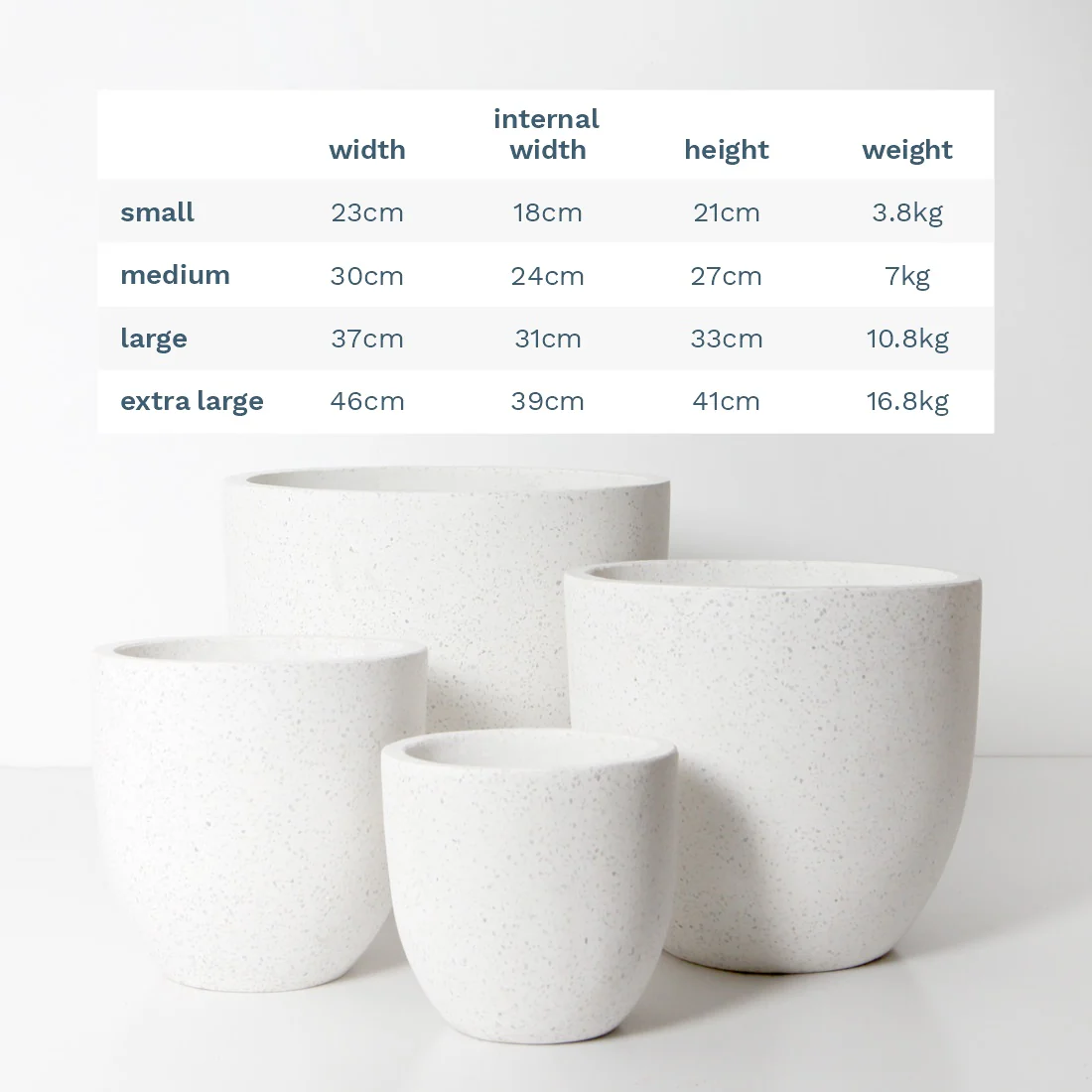 Rio Plant Pot - White Terrazzo - Image 23