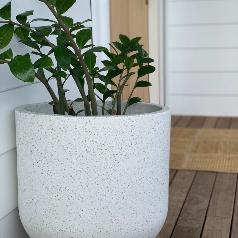 Santorini Plant Pot - White Terrazzo - Image 10
