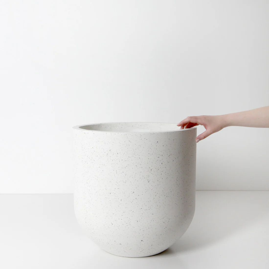 Santorini Plant Pot - White Terrazzo - Image 12