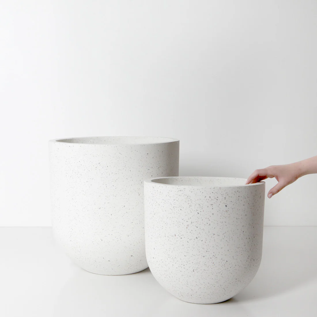 Santorini Plant Pot - White Terrazzo - Image 13