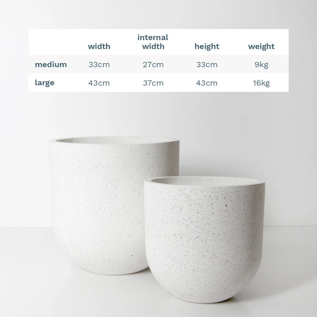 Santorini Plant Pot - White Terrazzo - Image 15