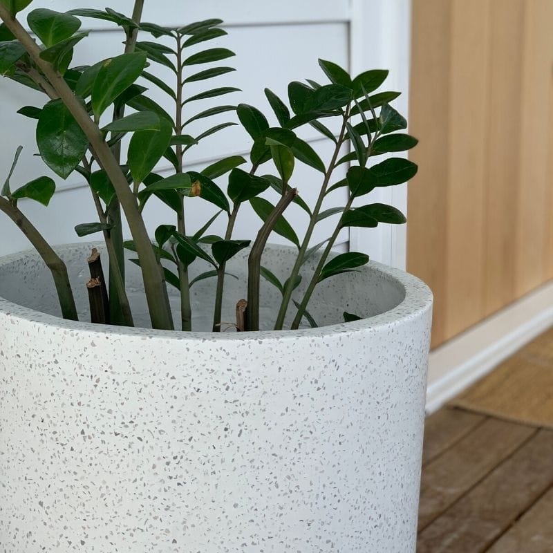 Santorini Plant Pot - White Terrazzo - Image 5
