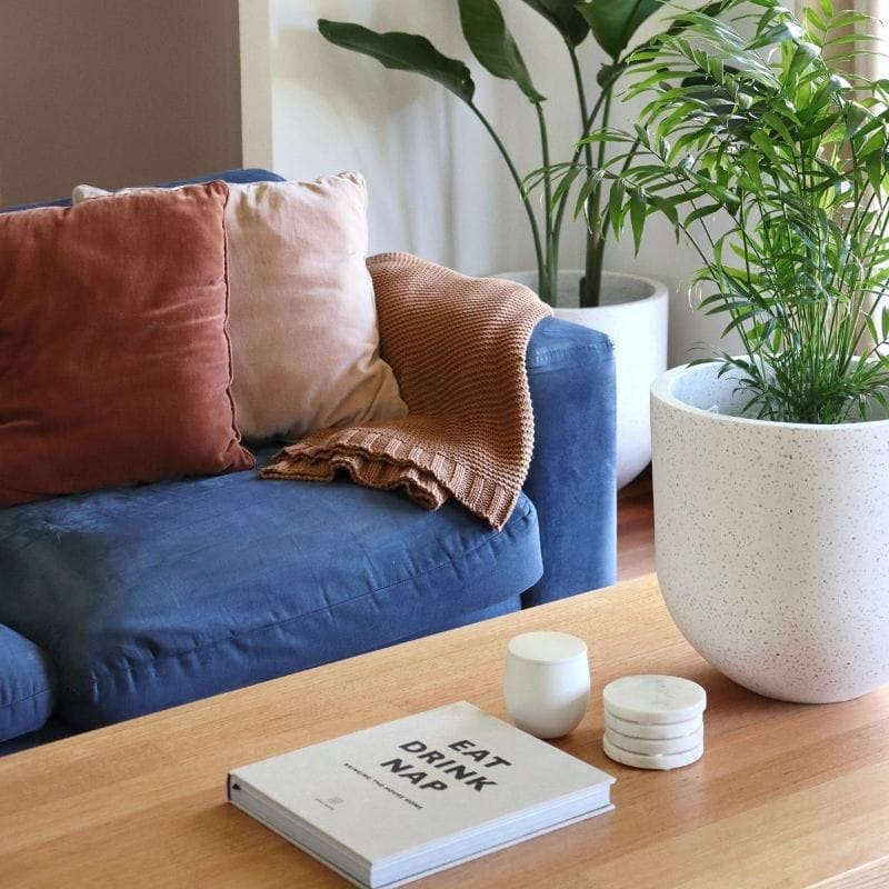 Santorini Plant Pot - White Terrazzo - Image 6