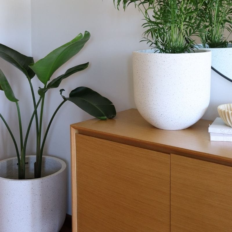 Santorini Plant Pot - White Terrazzo - Image 7