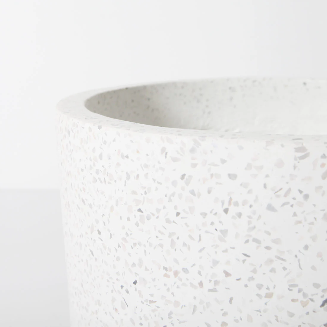 Santorini Plant Pot - White Terrazzo - Image 9