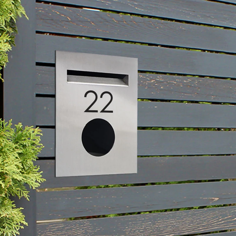Soho Fence/Brick Letterbox - Stainless Steel - Image 7