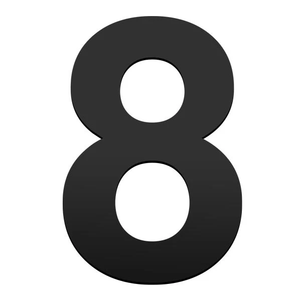 Stick on Bold House Numbers 120mm - Black - Image 15