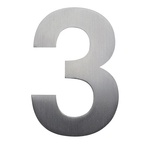 Stick on Bold House Numbers 120mm - Stainless Steel - Image 20
