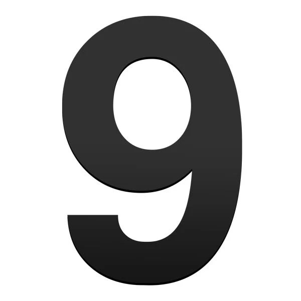 Stick on Bold House Numbers 75mm - Black - Image 15