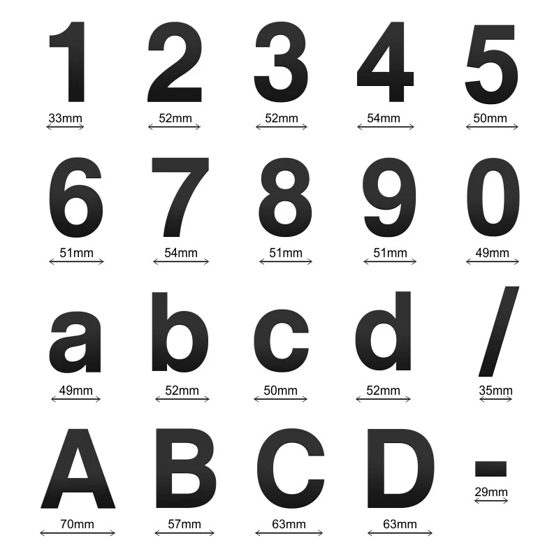 Stick on Bold House Numbers 75mm - Black - Image 27