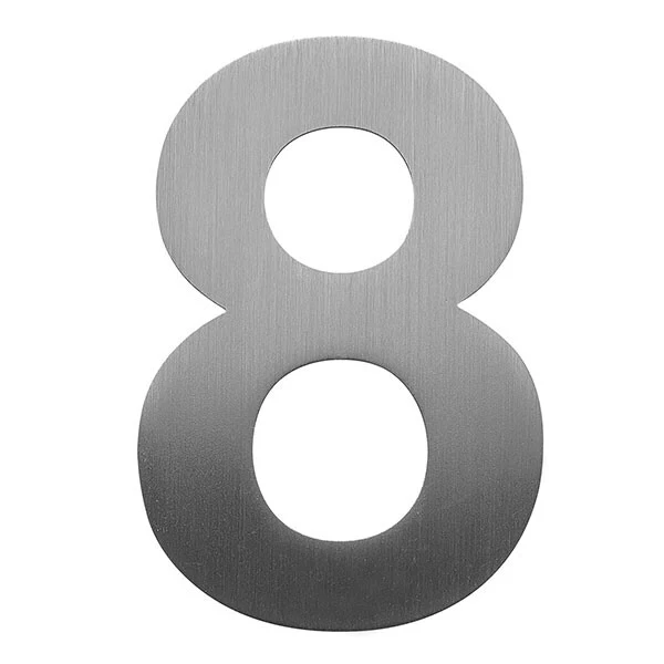 Stick on Bold House Numbers 75mm - Stainless Steel - Image 20