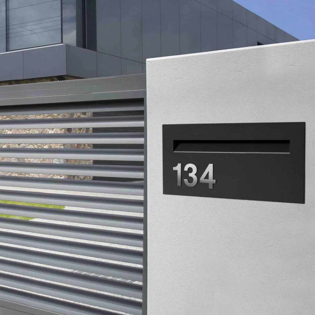 Stick on Bold House Numbers 75mm - Stainless Steel - Image 25