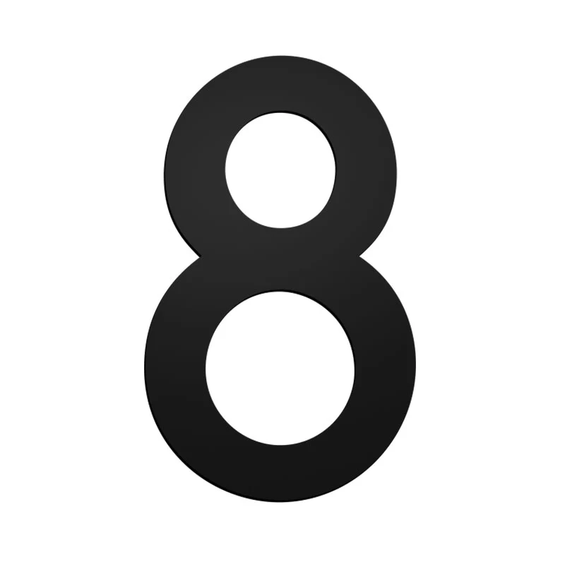Stick On Medium House Numbers 50mm - Black - Image 12