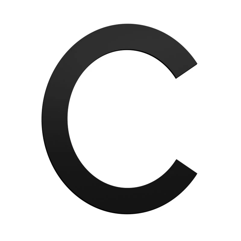 Stick On Medium Letters 50mm - Black - Image 5