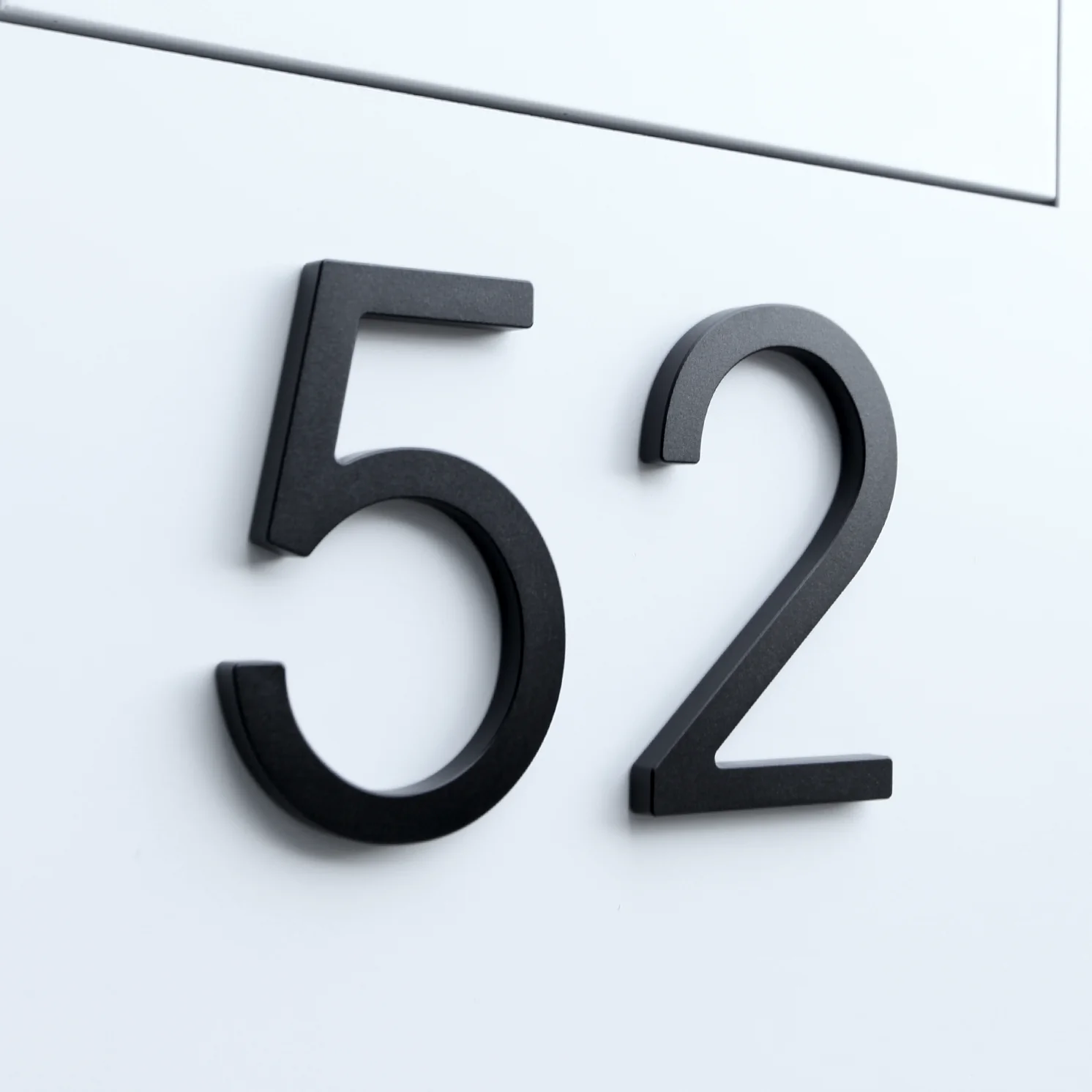 Stick on Slim Aluminium House Numbers 150mm - Black - Image 15