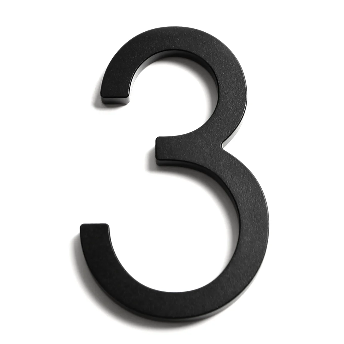 Stick on Slim Aluminium House Numbers 150mm - Black - Image 6
