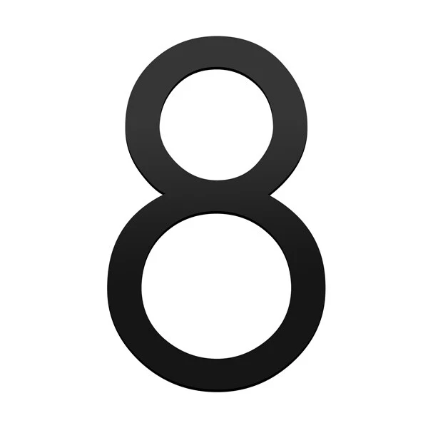 Stick on Slim House Numbers 120mm - Black - Image 16