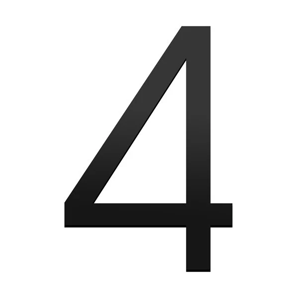 Stick on Slim House Numbers 120mm - Black - Image 22