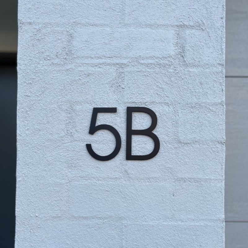 Stick on Slim House Numbers 120mm - Black - Image 31