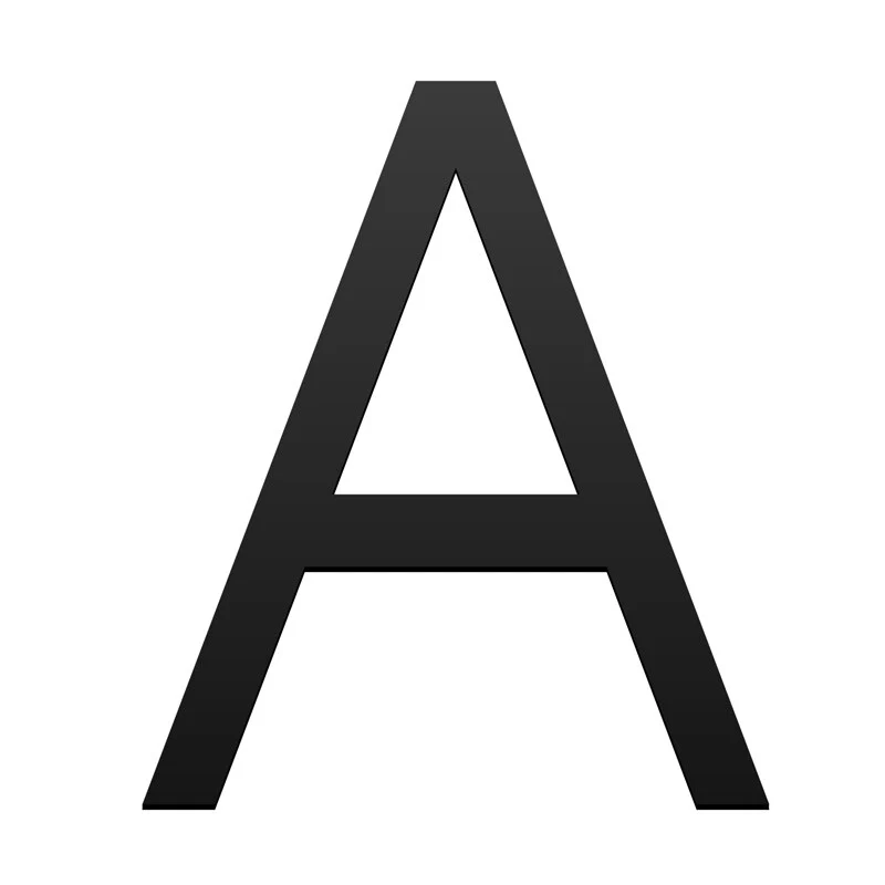 Stick on Slim House Numbers 120mm - Black - Image 7