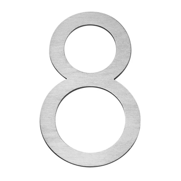 Stick on Slim House Numbers 120mm - Stainless Steel - Image 15