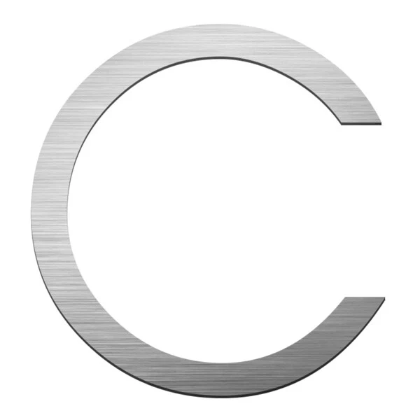 Stick on Slim House Numbers 120mm - Stainless Steel - Image 9