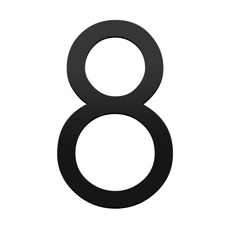 Stick on Slim House Numbers 200mm - Black - Image 15
