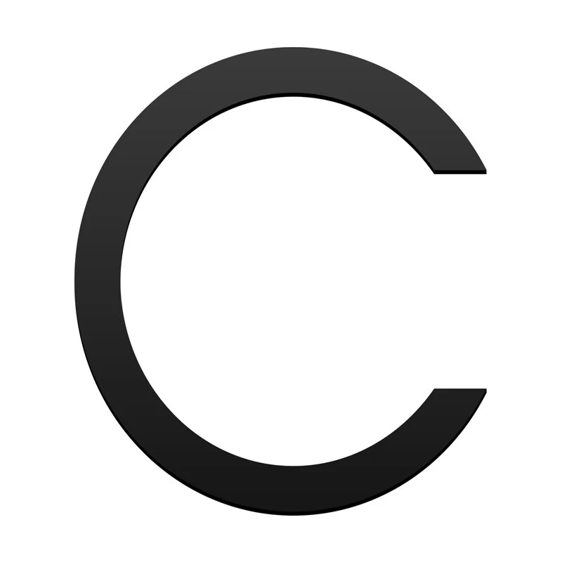 Stick on Slim House Numbers 200mm - Black - Image 9