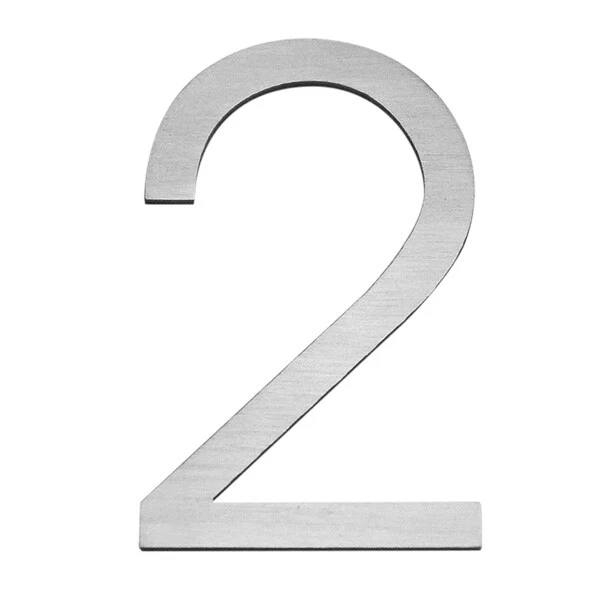 Stick on Slim House Numbers 200mm - Stainless Steel - Image 19