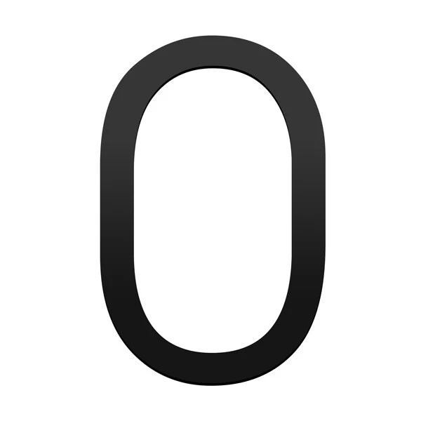 Stick on Slim House Numbers 75mm - Black - Image 17