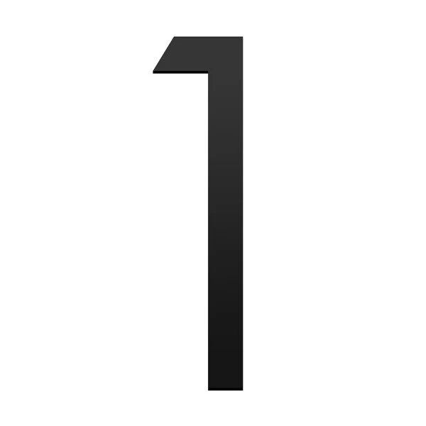 Stick on Slim House Numbers 75mm - Black - Image 18