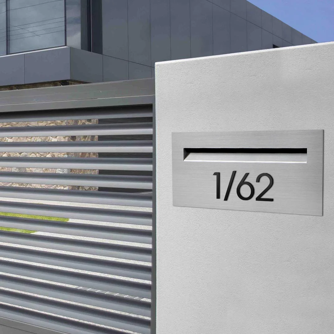 Stick on Slim House Numbers 75mm - Black - Image 24