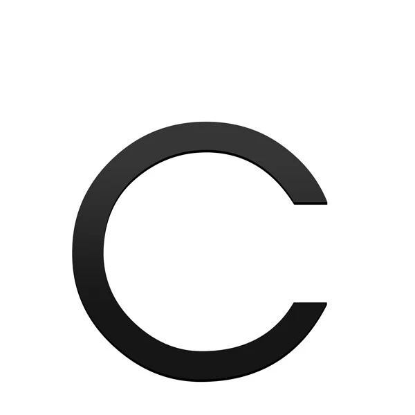 Stick on Slim House Numbers 75mm - Black - Image 5