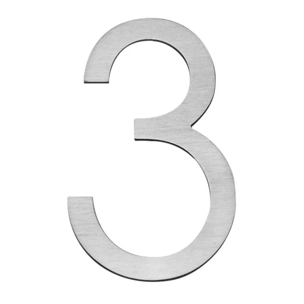 Stick on Slim House Numbers 75mm - Stainless Steel - Image 15