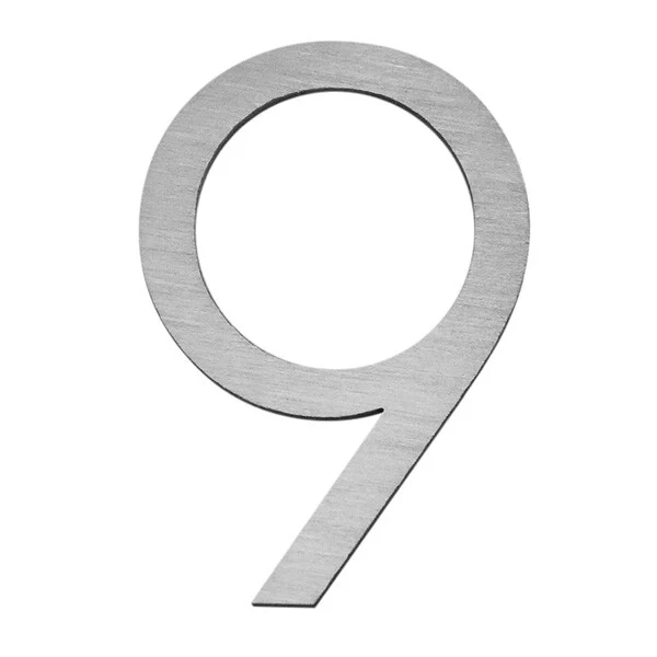 Stick on Slim House Numbers 75mm - Stainless Steel - Image 21