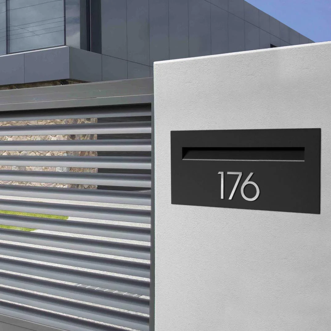 Stick on Slim House Numbers 75mm - Stainless Steel - Image 29