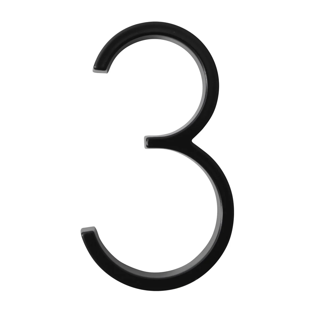 Stud Mount House Numbers 125mm - Black - Image 12