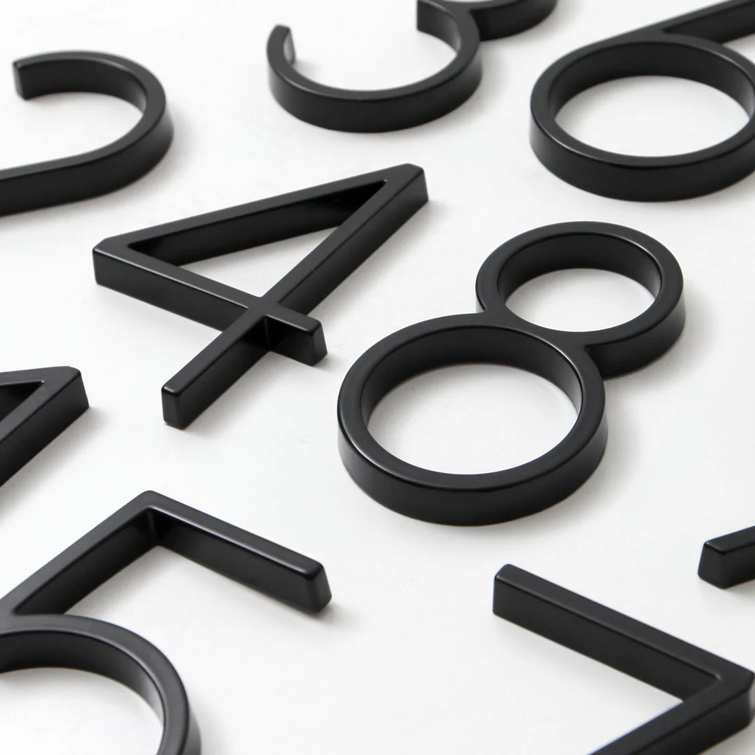 Stud Mount House Numbers 125mm - Black - Image 16