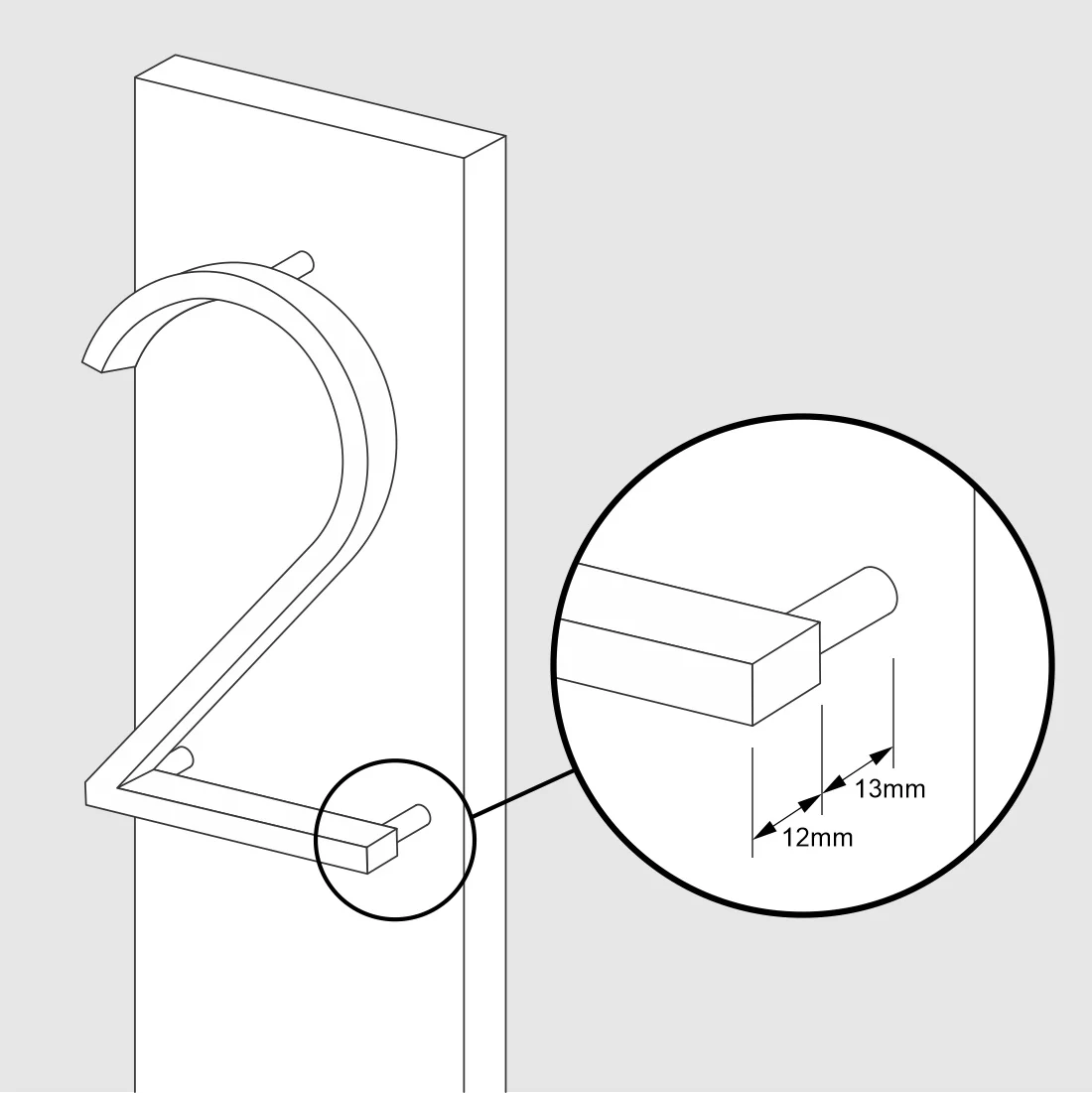 Stud Mount House Numbers 125mm - Black - Image 19