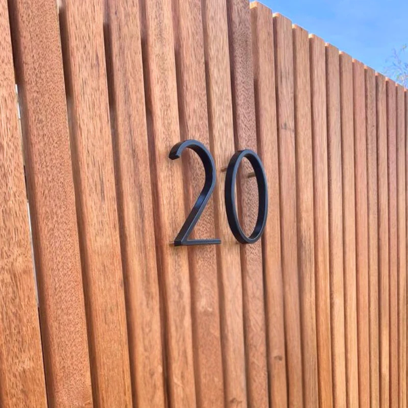 Stud Mount House Numbers 125mm - Black - Image 23