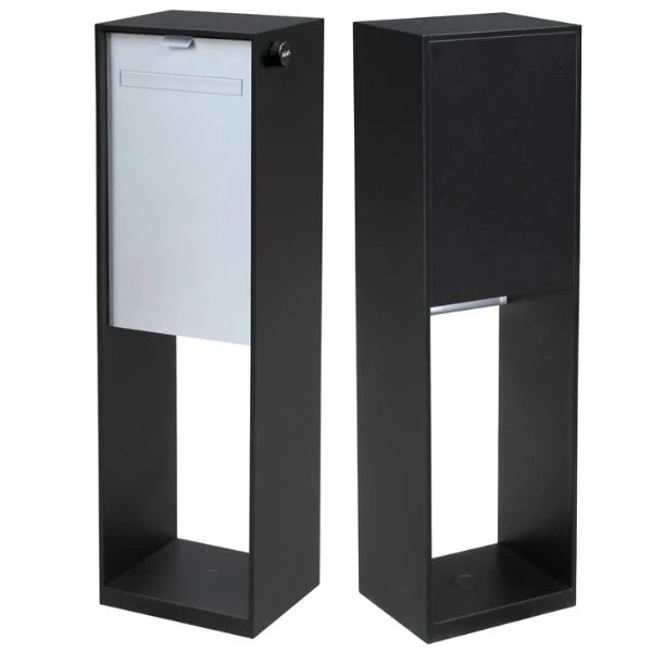 Vienna Parcel Pillar Letterbox - Black - Image 11