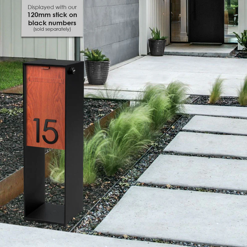 Vienna Parcel Pillar Letterbox - Black - Image 17