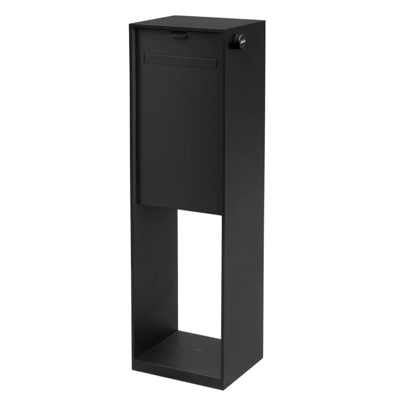 Vienna Parcel Pillar Letterbox - Black - Image 3