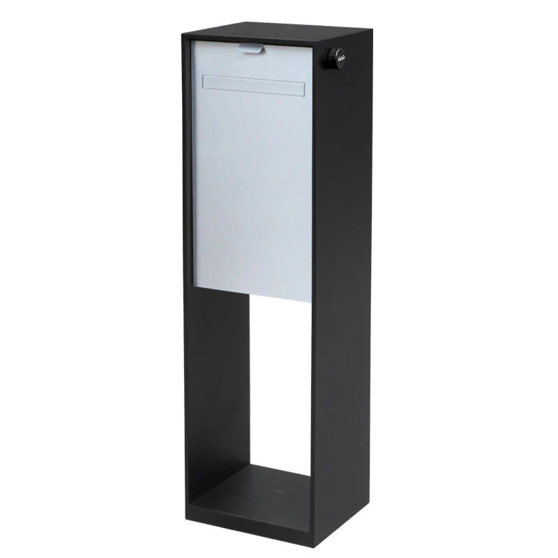 Vienna Parcel Pillar Letterbox - Black - Image 7