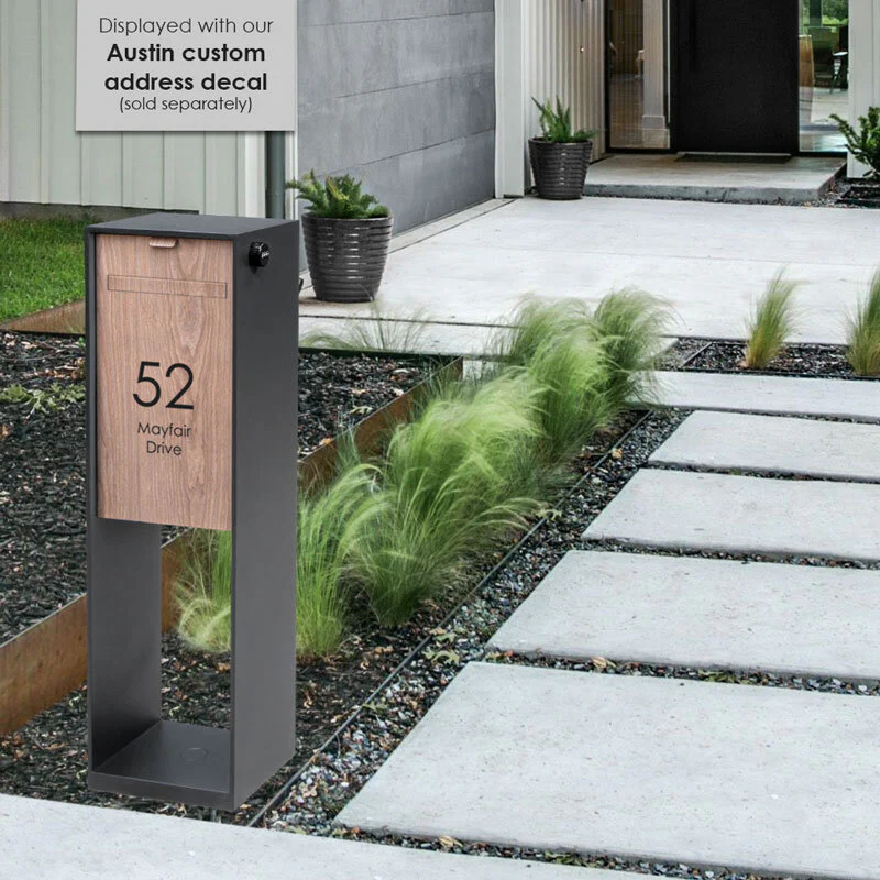 Vienna Parcel Pillar Letterbox - Charcoal - Image 11